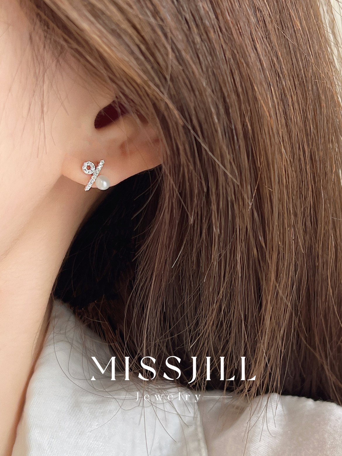 珍珠项链耳钉MISSJILL925纯银