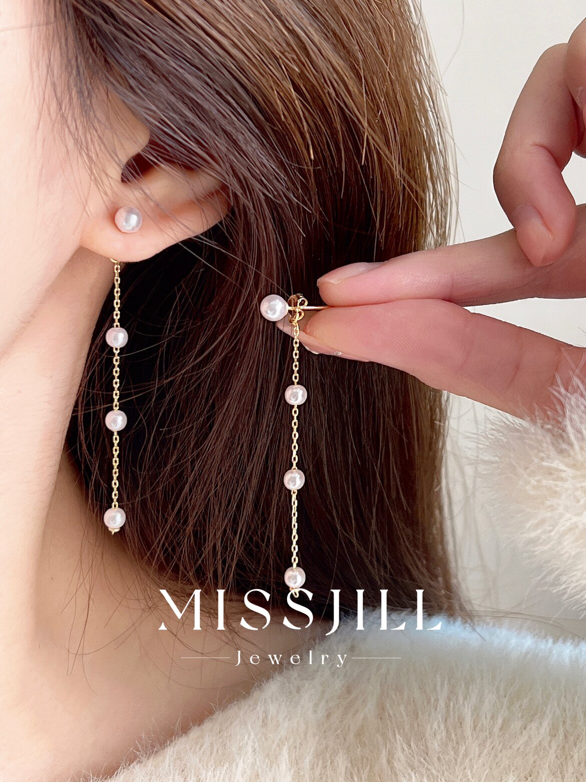 MISSJILL·满天星｜小众设计质感精致珍珠通体925纯银耳钉耳坠