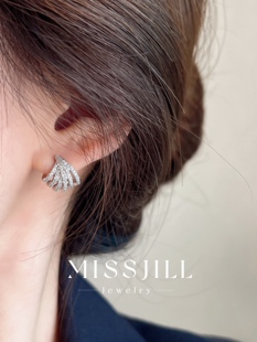 MISSJILL·灿若繁星|高级设计精致轻奢极简通体925银耳钉小众