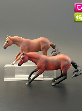 collecta我你他夸特公马枣色栗色仿真骏马动物模型儿童玩具88585