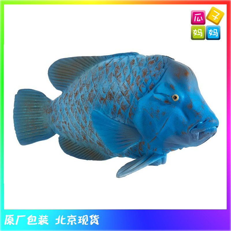 mojo仿真海洋动物塑胶模型儿童认知玩具摆件387356波纹唇鱼