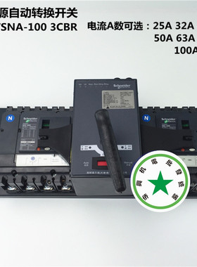 施耐德双源转换开关 WATSNA-100 3P63A 80A 100A 自动切换开关