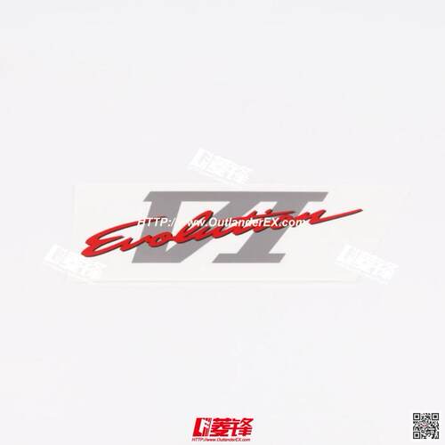 EVO6代尾盖VI标志银色贴纸