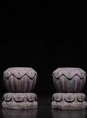 【禅意—雅居】石墩 柱基 尺寸；高40/直径40厘米/青石 器型独特