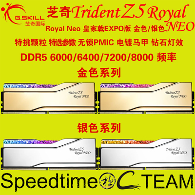 芝奇DDR5皇家NEO48G32G64G96内存