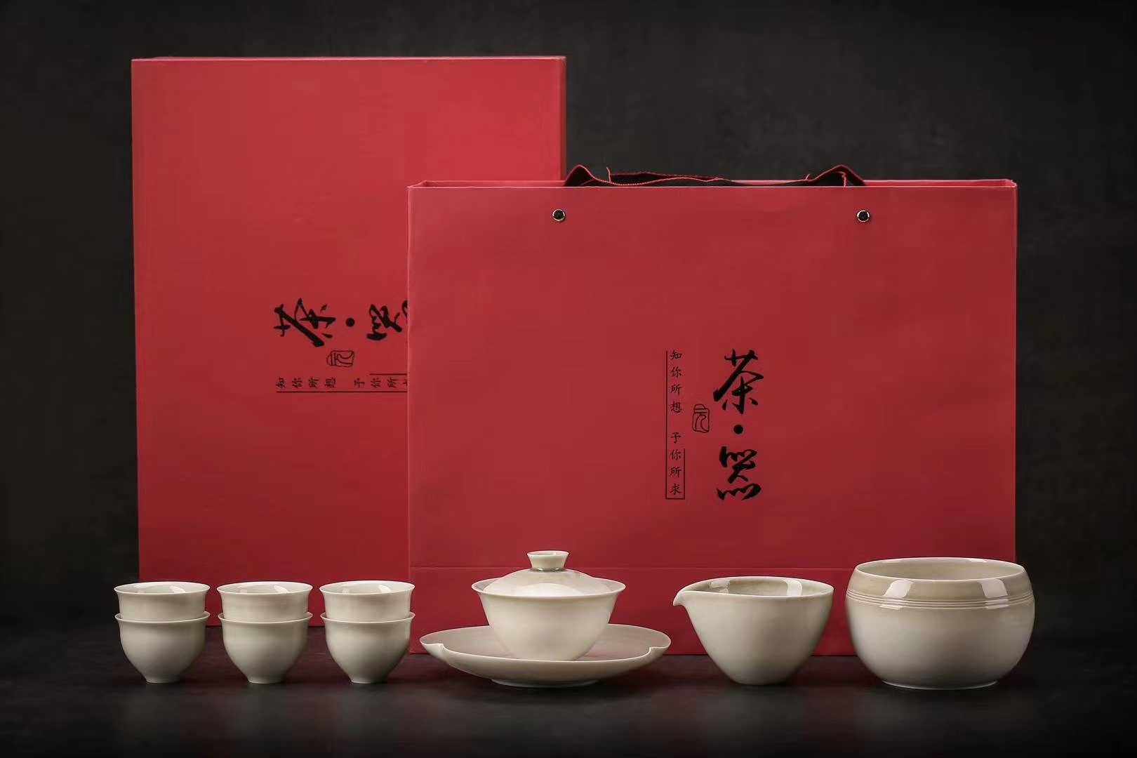 草木灰釉功夫茶具套装 家用简约禅意中式茶壶盖碗茶杯子