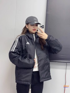 Adidas阿迪达斯棉服男正品2023冬季防风保暖百搭连帽外套GH4601