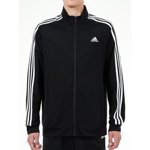 三条纹立领休闲运动服夹克H46099 Adidas阿迪达斯男子正品 外套经典