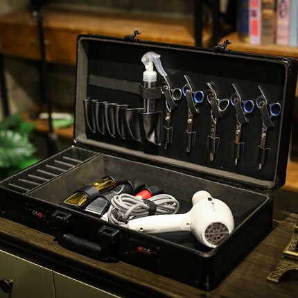 网红高档美发工具箱发型师专用理发店手提油头美发师理发工具箱包