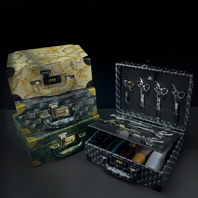 高端美发师工具箱,发型师专用理发师网红户外挎包收纳箱密码锁专