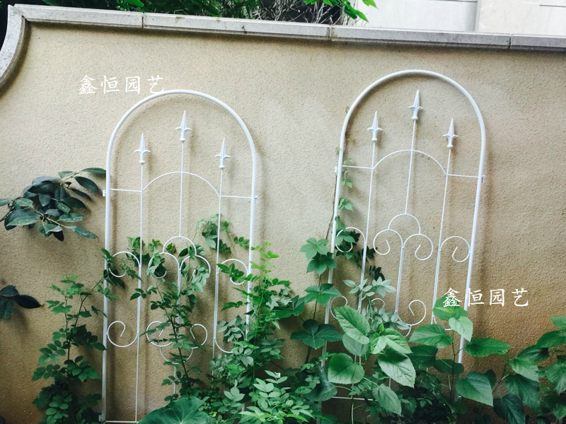 定制包邮铁制欧式铁艺 花架屏风 爬藤架 铁线莲 花幕花插片支架户