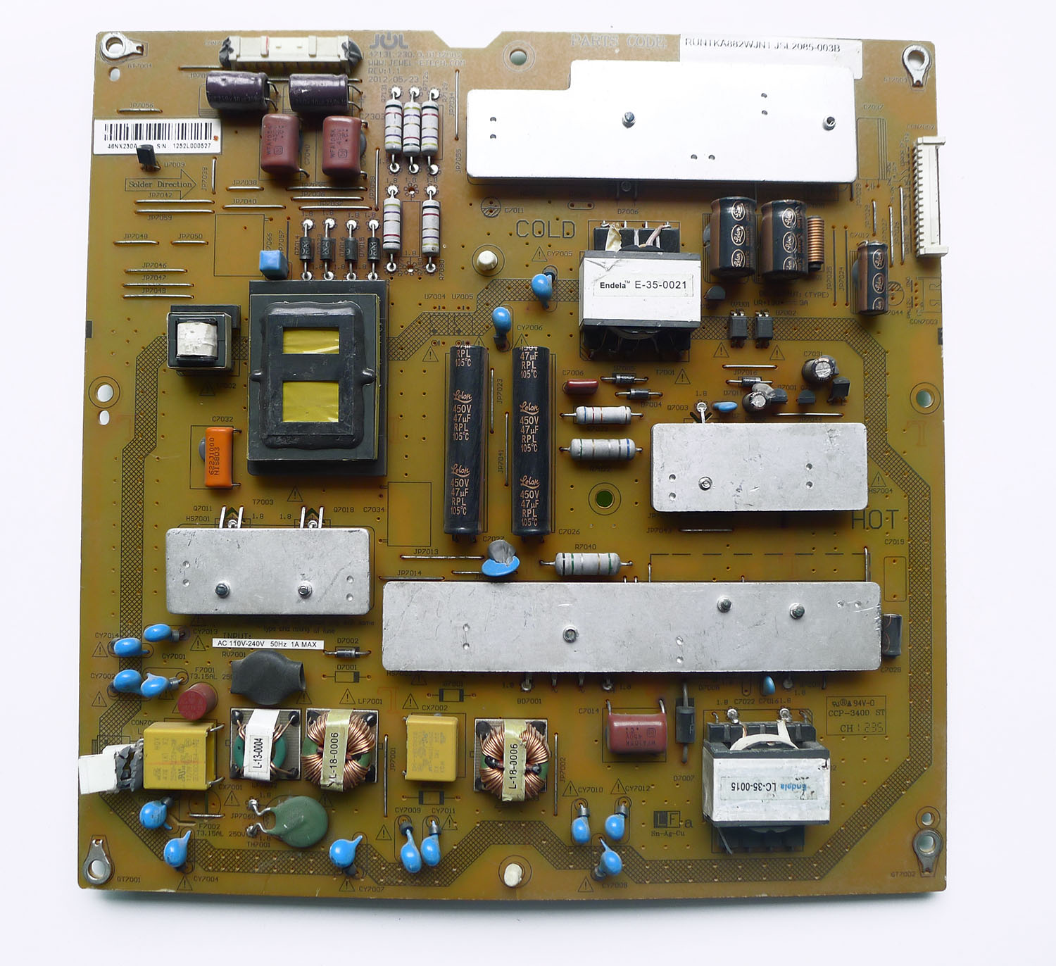 夏普液晶电视电源板RUNTKA882WJN
