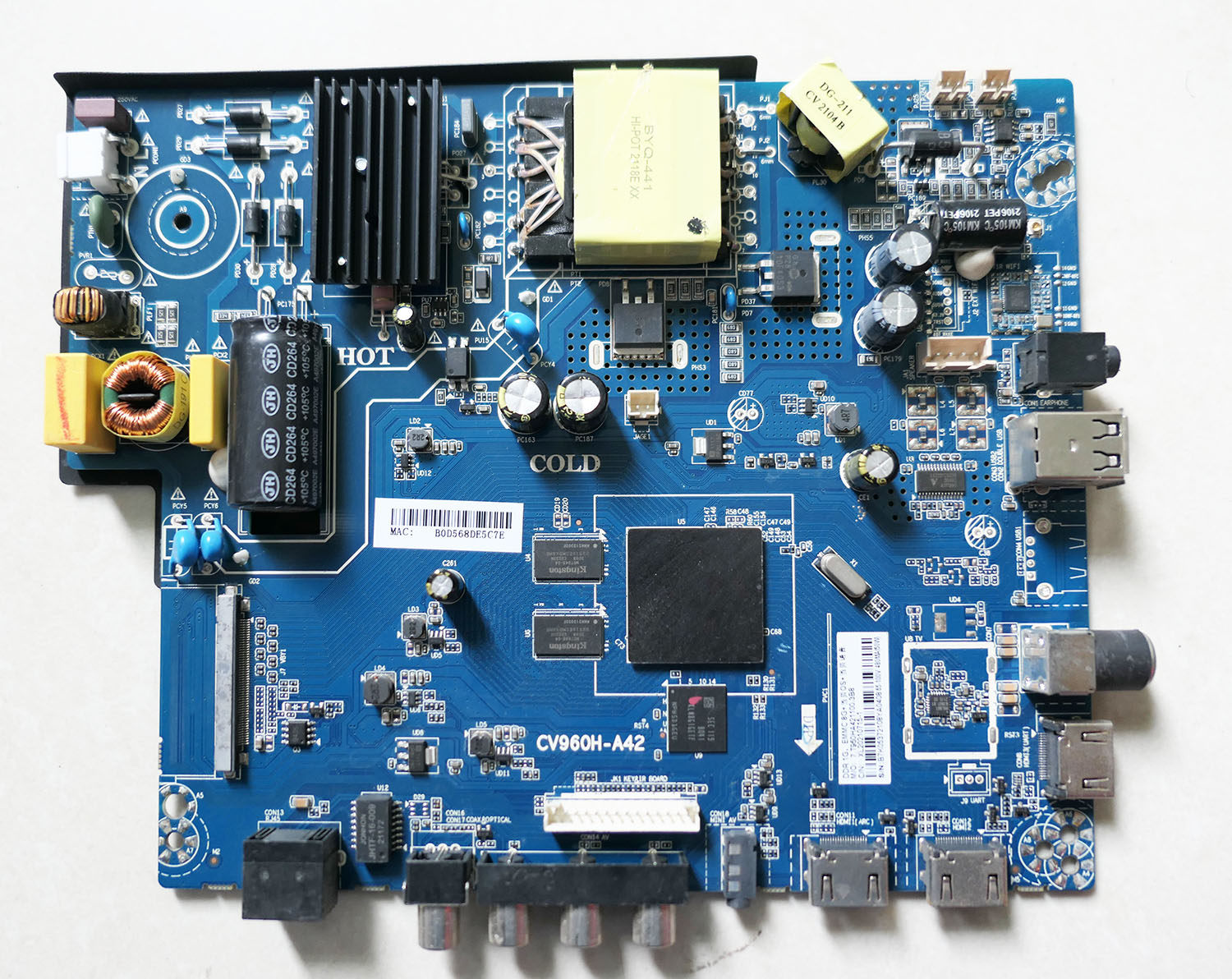 全新原装 cv960h-a42 安卓智能4k液晶电视机芯 无线网络三合一主