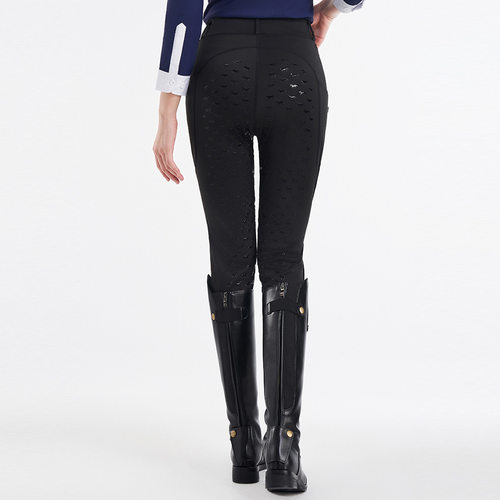 女骑马裤全硅胶高腰收腹口袋