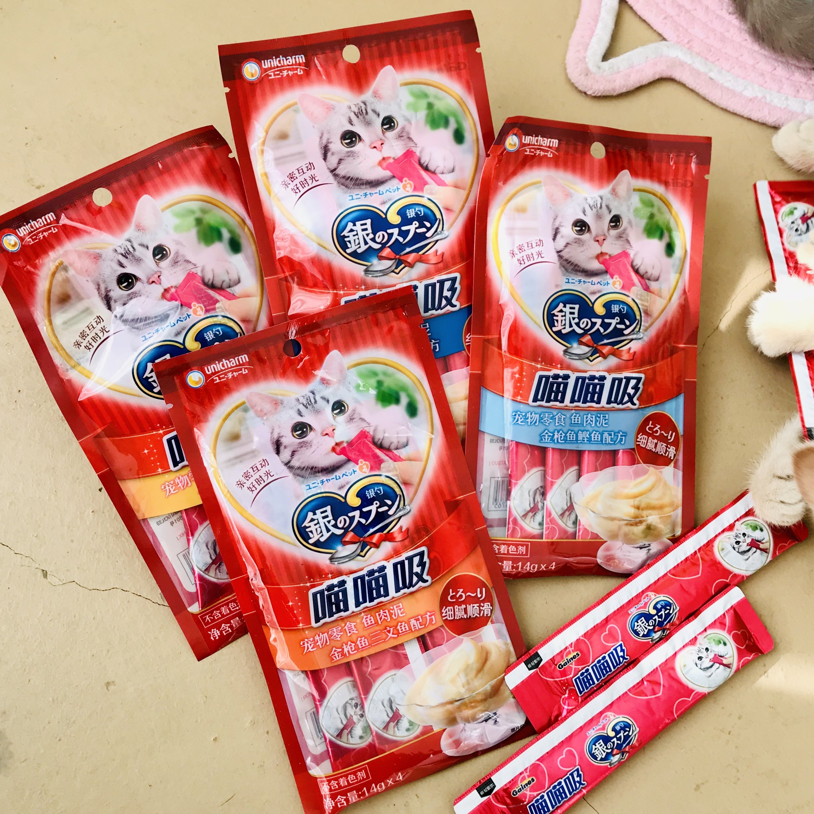 泰国进口 佳乐滋银勺猫条吸吸猫条猫零食猫咪湿粮成猫幼猫肉泥条,宠物/宠物食品及用品,猫条,淘宝优惠券,粉丝福利购,淘宝优惠卷