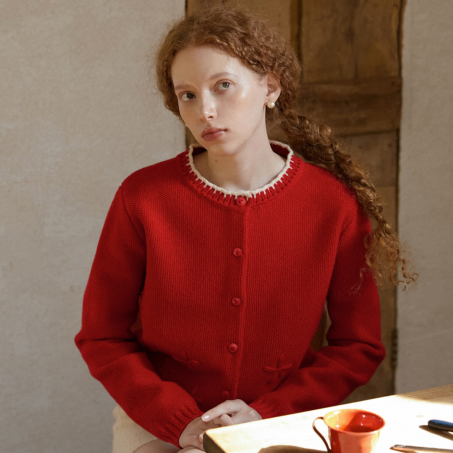 LLANO法式复古钩花开衫秋冬