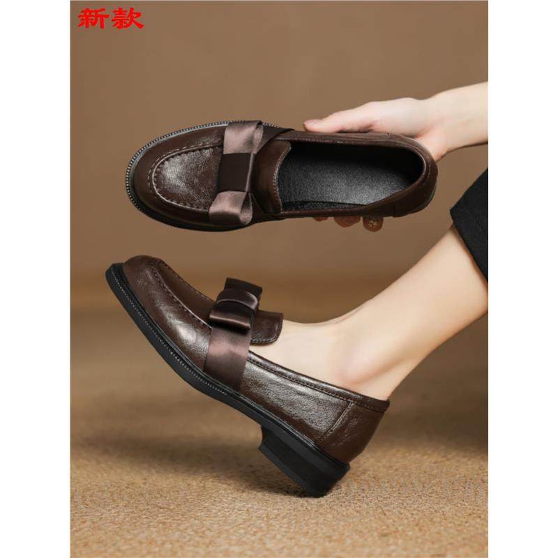 大码43春秋季乐福鞋皮鞋女鞋跟女跟4142一蝴蝶结中单鞋粗风小英伦,女鞋,乐福鞋（豆豆鞋）,淘宝优惠券,粉丝福利购,淘宝优惠卷