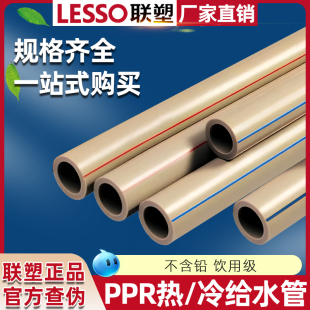 联塑PPR水管家装4分20热熔6分25管道配件暖气热水接头自来水管材