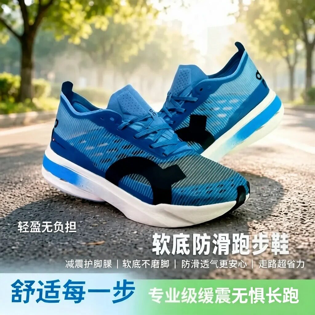 四季防滑透气竞速跑步鞋护踝