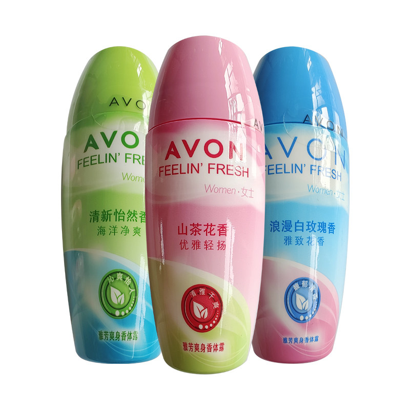 雅芳爽身香体露白玫瑰山茶花海洋3支装干爽清香舒爽淡香护肤品女