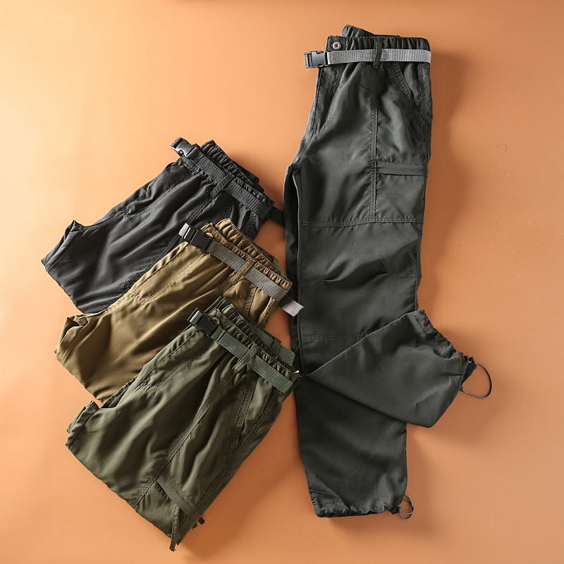外贸工厂订单春秋户外薄款软壳裤透气男士工装休闲冲锋裤直筒长裤