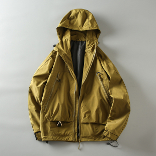 夹克外套 连帽宽松运动休闲工装 春秋情侣款 山系户外机能冲锋衣男士