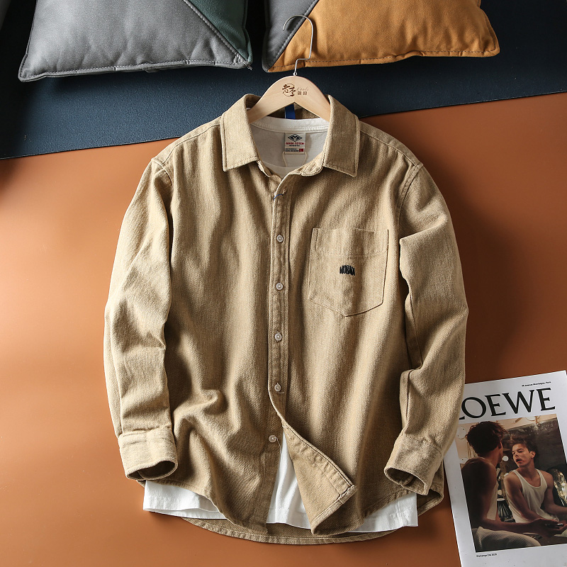 男士宽松休闲衬衫外套