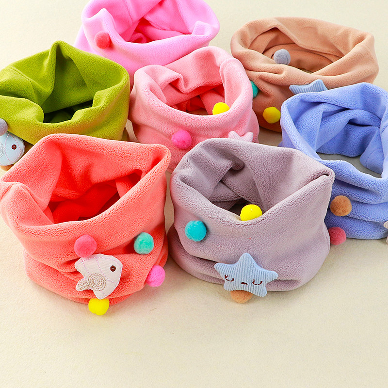 儿童脖套婴儿围巾秋冬季男宝宝套头围脖防风保暖女童口水巾三角巾