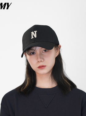 立体简约N字母棒球帽秋冬立体刺绣帽子男女四季款潮流百搭棒球帽