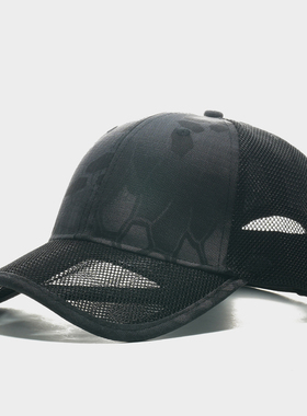 男帽硬顶帽子夏季薄款透气帽檐网棒球帽加大加深大头围遮阳帽潮流