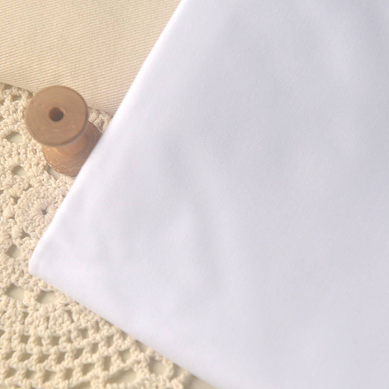 纯白色斜纹纱卡麻棉开衫上衣衬衫