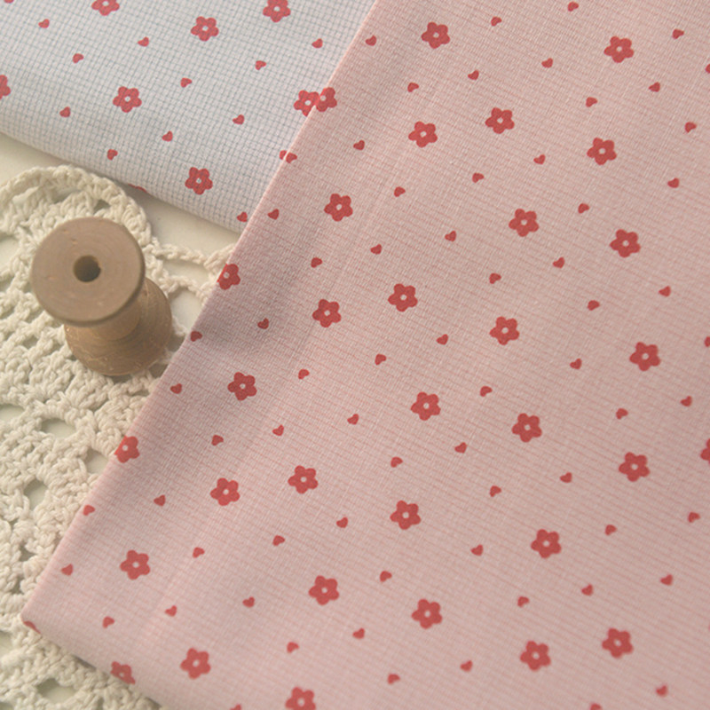 2色红小花涤棉布春秋衣服装裙帘连衣裙发圈娃衣面料,居家布艺,海绵垫/布料/面料/手工diy,淘宝优惠券,粉丝福利购,淘宝优惠卷
