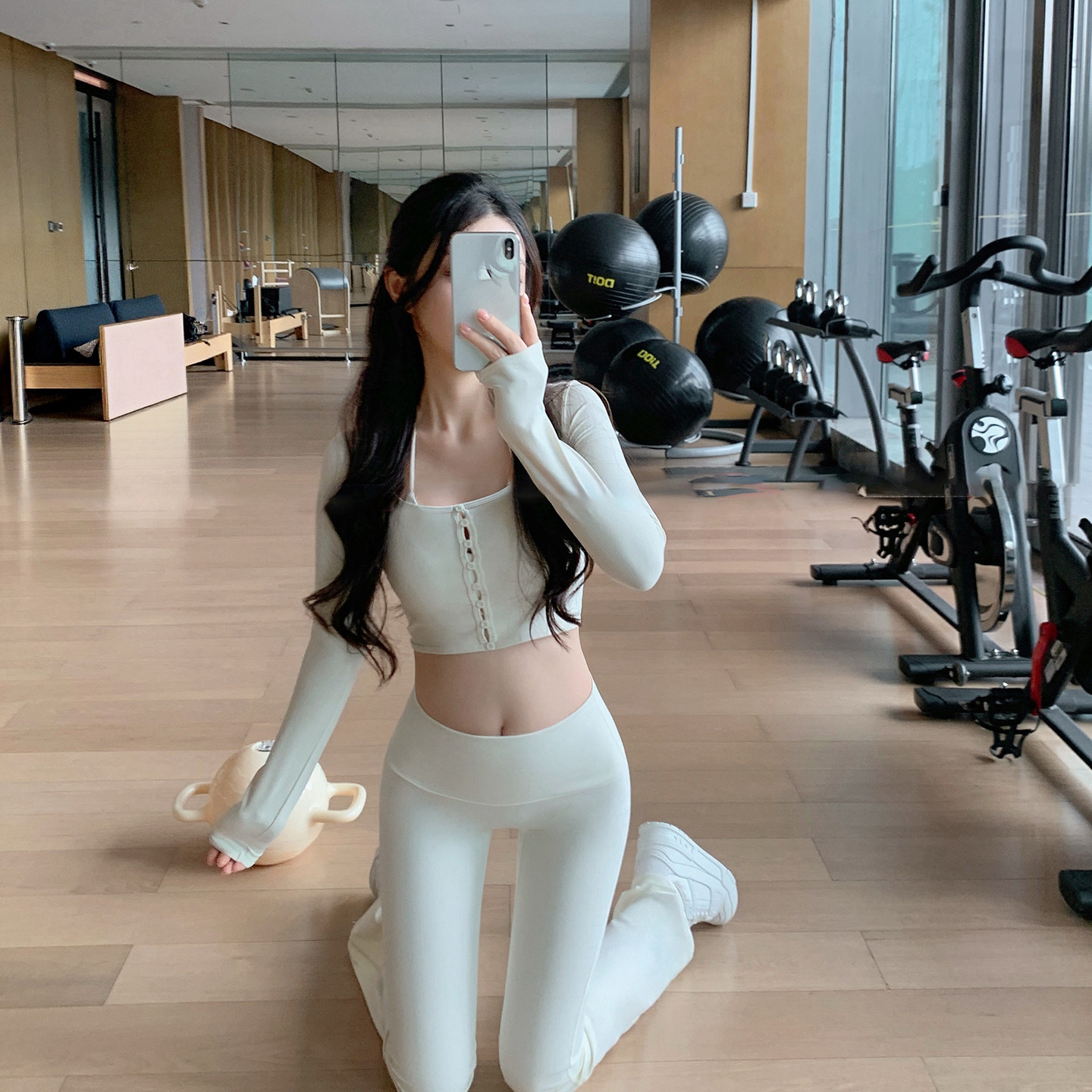 Byu run 新款挂脖假两件长袖运动T恤上衣女外穿带胸垫一体瑜伽服,运动/瑜伽/健身/球迷用品,瑜伽t恤,淘宝优惠券,粉丝福利购,淘宝优惠卷