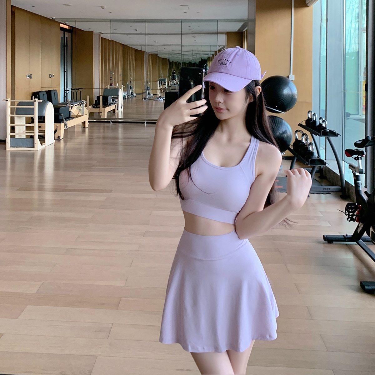 Byurun新款弧形无痕美背带胸垫运动背心女外穿防震防下垂瑜伽上衣