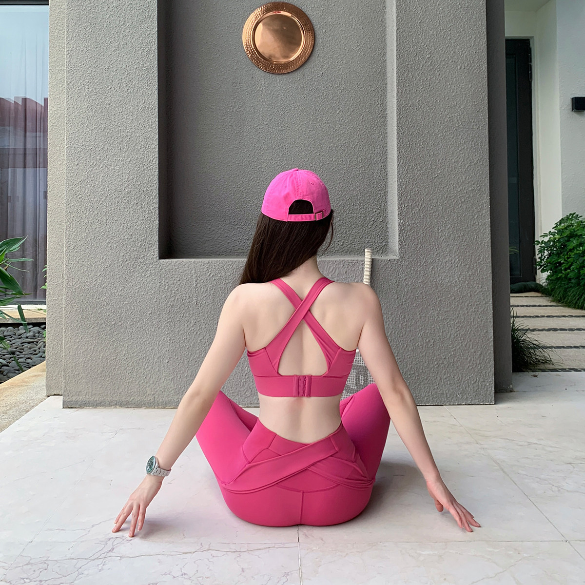 Byu run 高端外穿美背瑜伽背心套装女高腰蜜桃臀运动健身裤两件套,运动服/休闲服装,运动套装,淘宝优惠券,粉丝福利购,淘宝优惠卷