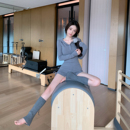 连体衣 针织连帽瑜伽连体衣女普拉提训练服短裤 Byurun新款 抽绳长袖