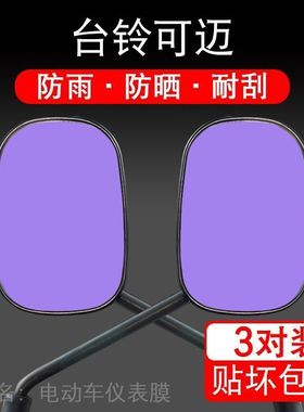 台铃可迈电动车后视镜保护膜TDT5307Z贴纸卡通装饰车衣贴画花改装