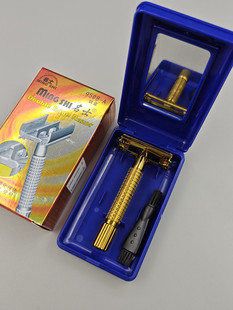 双面刀片剃须刀手动刮胡刀片老式剃胡子刀手工刮脸刀刀架