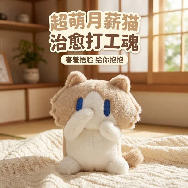 月薪喵臭猫摆手玩偶挂件可爱表情毛绒公仔礼物闺蜜生日送朋友
