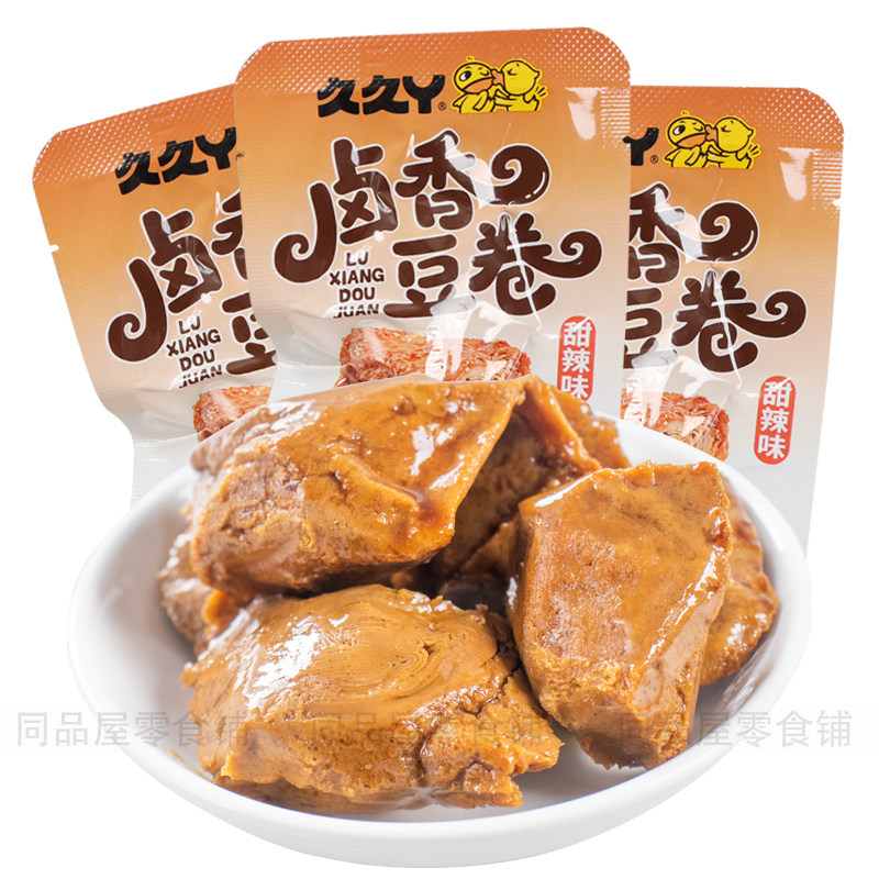 久久丫卤香豆卷散称甜辣味卤汁豆腐干办公室休闲解馋网红零食小吃