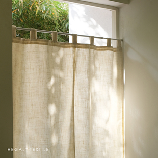 HEGALY 分片吊带款亚麻质地门帘半帘简约现代隔断帘店铺风水帘