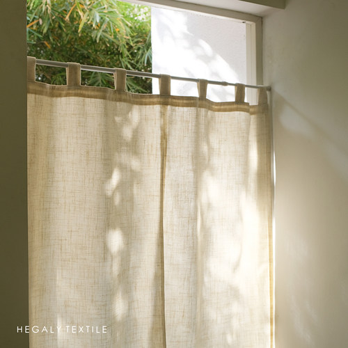 亚麻质地分片吊带款门帘简约素雅