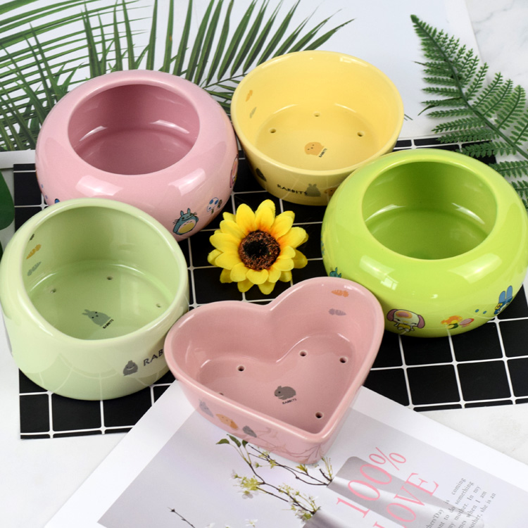 小宠食盆饭盆草盆防溅防尿龙猫