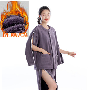 春节发货胳膊骨折衣服加厚手臂带拉链病人棉袄女冬季透析专用棉衣