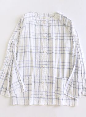 袖子带拉链的上衣纯棉护理服