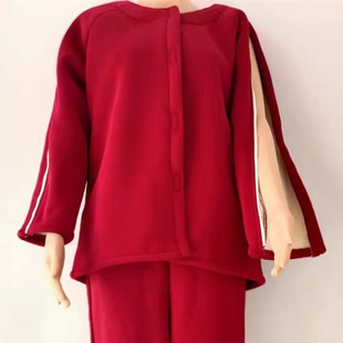 加厚病号上衣女肩袖术后棉袄袖子带拉链保暖衣冬季picc置管棉服厚