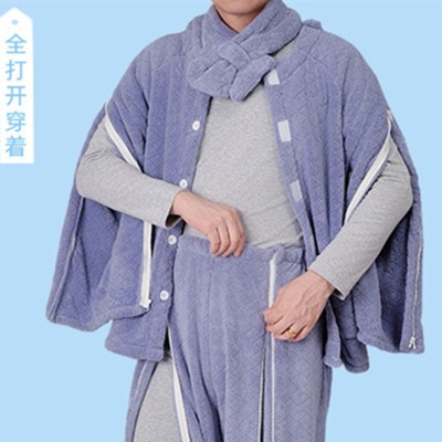 男士伤员加厚法兰绒保暖衣