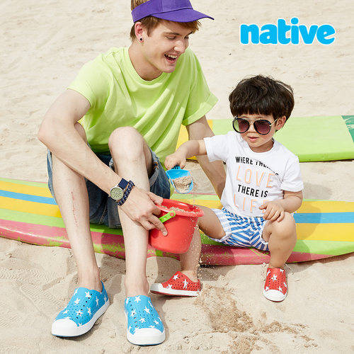 native清仓微瑕亲子款洞洞鞋轻巧