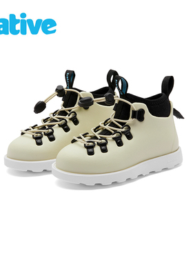 Native 秋冬新款Fitzsimmons2.0 儿童加绒马丁靴防水可拆卸易清洗