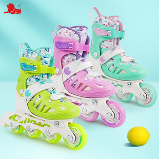 美洲狮溜冰鞋女童初学者滑冰鞋滑轮鞋男童轮滑鞋儿童女孩专业品牌